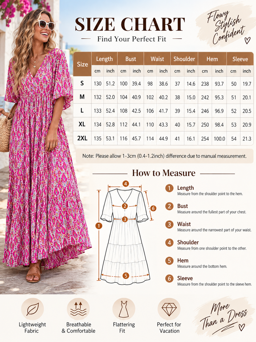 Boho Printed Flowy Maxi Dress