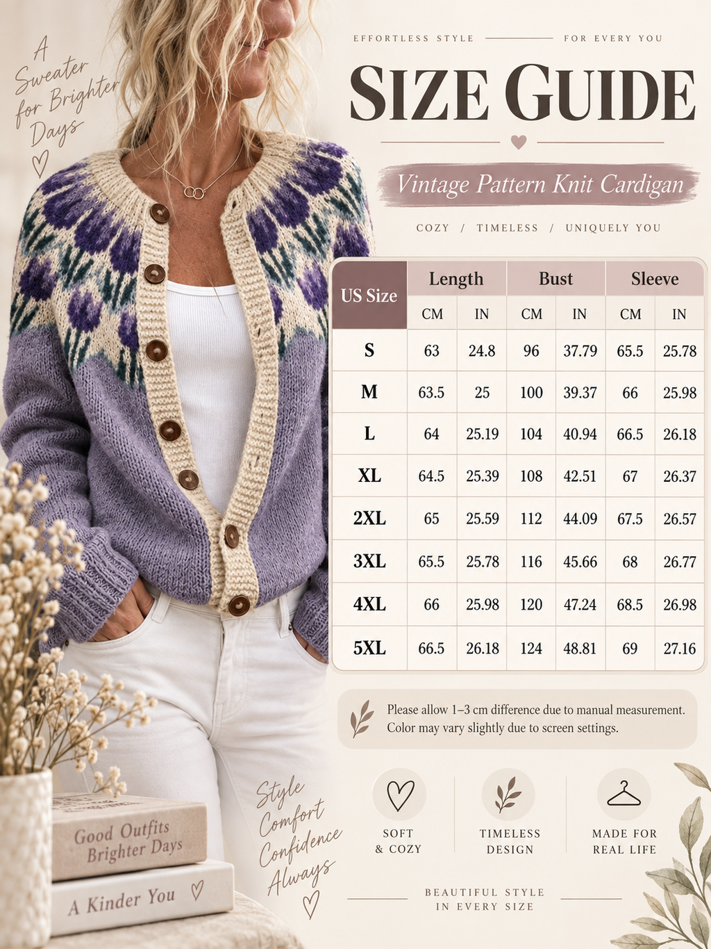 Cozy Folk-Inspired Knit Cardigan