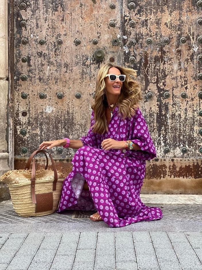 Boho Printed Flowy Maxi Dress