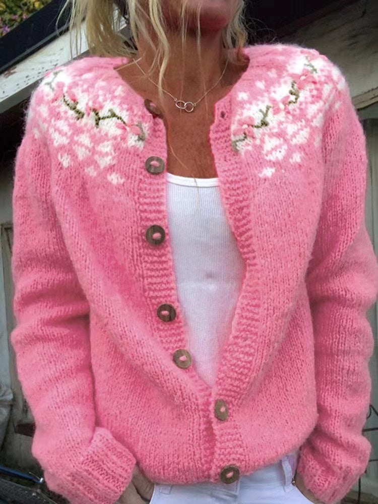 Cozy Folk-Inspired Knit Cardigan