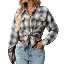 Relaxed Fit Plaid Shirt Jacket