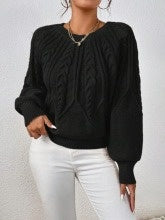 Classic Cable Knit Crew Neck Sweater