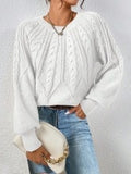 Classic Cable Knit Crew Neck Sweater