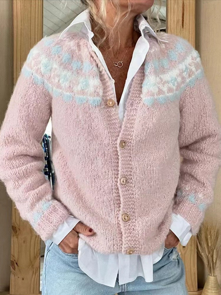 Cozy Folk-Inspired Knit Cardigan