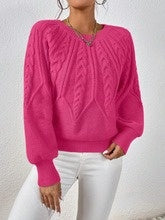 Classic Cable Knit Crew Neck Sweater