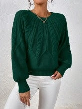 Classic Cable Knit Crew Neck Sweater