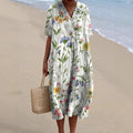 Boho Printed Loose Midi Dress